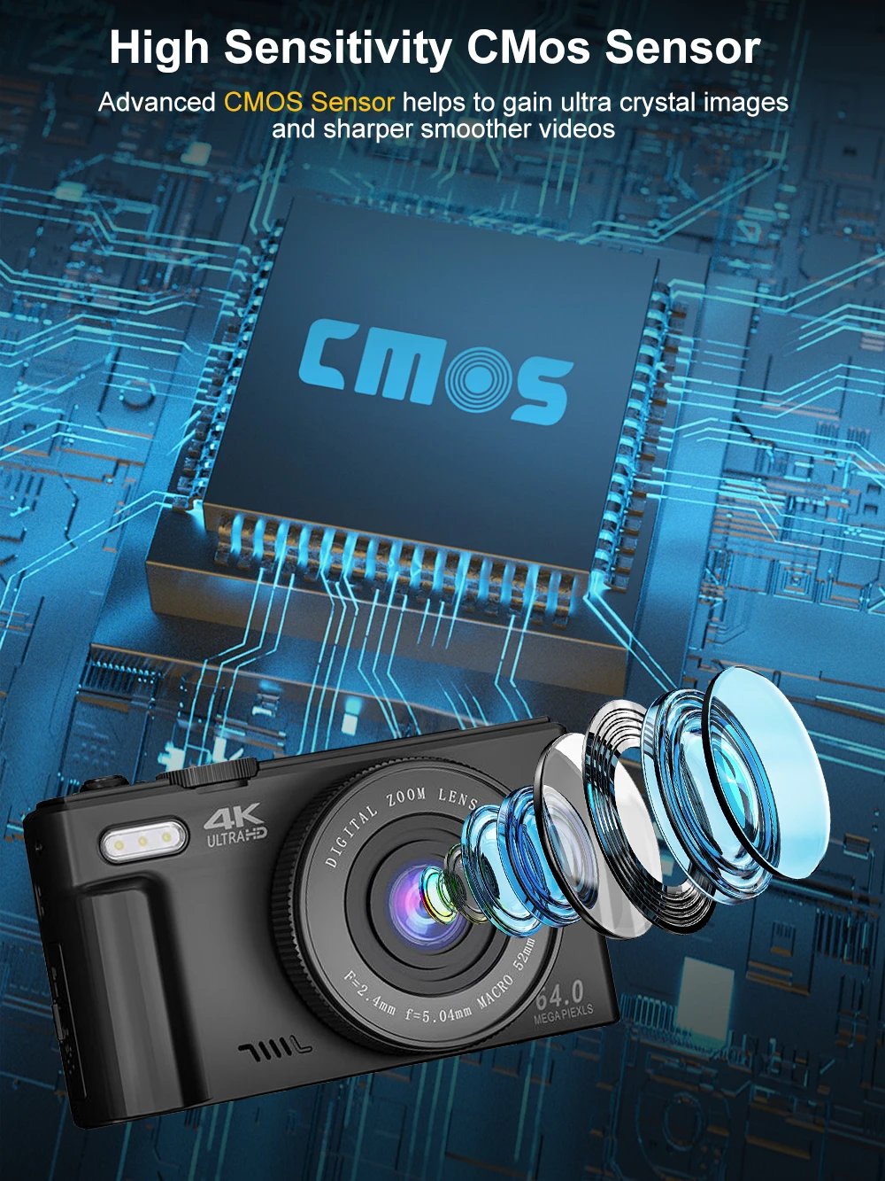 Ourlife AC600 Digital Camera 4K 64MP UHD Cameras 18X Digital Zoom 180° Flip Screen Vintage Vlogging Camera for YouTube Autofocus Ourlife AC600 Digital Camera 4K 64MP UHD Cameras 18X Digital Zoom 180° Flip Screen Vintage Vlogging Camera for YouTube Autofocus