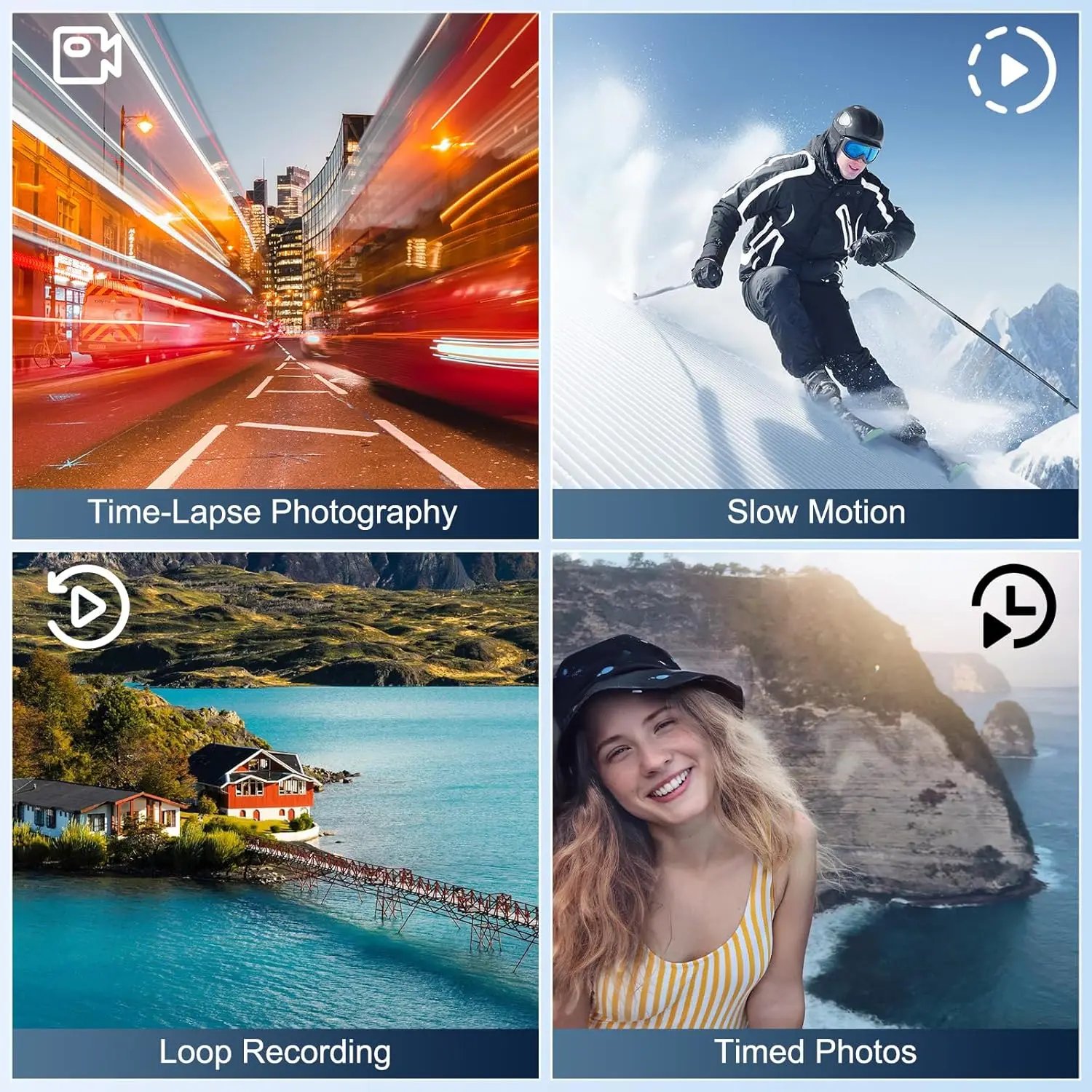 NBD 4K Camcorder Video Camera with 48MP Vlogging Camera With Wi-Fi & App Control,Video Recorder with 3X Battery Life, 16X Zoom - Image 4