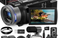 NBD 4K Camcorder Video Camera with 48MP Vlogging Camera With Wi-Fi & App Control,Video Recorder with 3X Battery Life, 16X Zoom