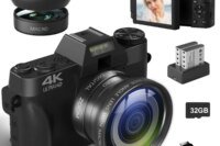 Compact Digital Photography Camera 4K WIFI Webcam Retro Vlog Recorder YouTube 64MP Camcorder 3 Inch Flip Screen Wide Angle Lens