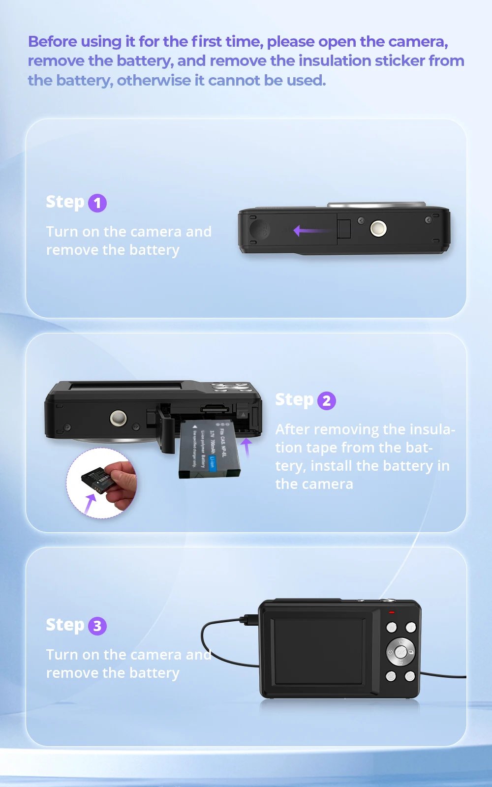 4K Digital Camera Autofocus Vlogging Camera HD 48MP with 2.8