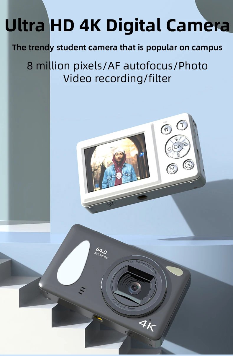 High Quality 4K Digital Camera Videos Vlogs Photography Photo Video Shooting Gift Girlfriend UHD Consumer Electronics Camcorder High Quality 4K Digital Camera Videos Vlogs Photography Photo Video Shooting Gift Girlfriend UHD Consumer Electronics Camcorder