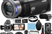 NBD 4K HD&48MP Camcorder Video Camera With Wi-Fi & App Control,Video Recorder with 3X Battery Life, 16X Zoom, 270° IPS Screen