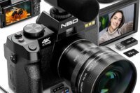 NBD 4K Digital Cameras for Photography,48MP Camera,Travel Vlogging Cameras with 16X Digital Zoom,180°Flip Screen,52mm Macro Lens