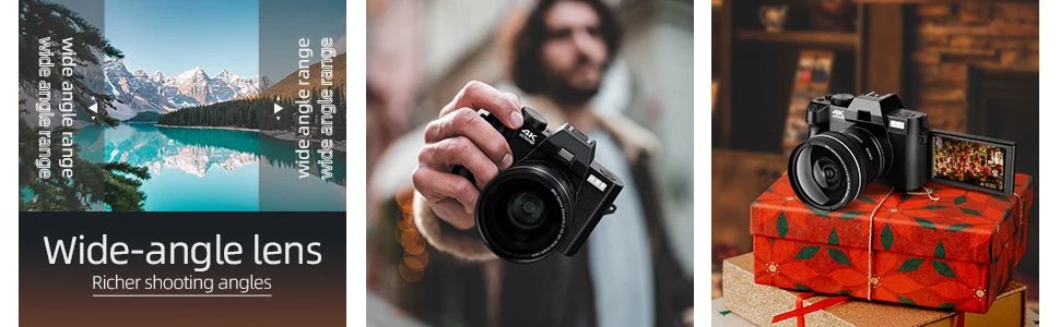 NBD 4K Digital Cameras for Photography,48MP Camera,Travel Vlogging Cameras with 16X Digital Zoom,180°Flip Screen,52mm Macro Lens NBD 4K Digital Cameras for Photography,48MP Camera,Travel Vlogging Cameras with 16X Digital Zoom,180°Flip Screen,52mm Macro Lens