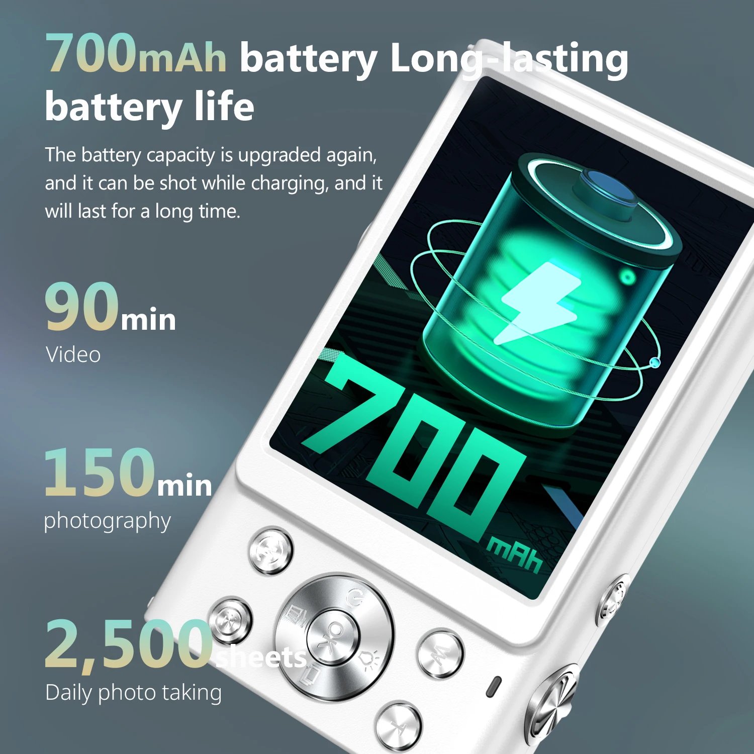 STUOGYUM 4K Digital Camera Autofocus Vlogging Camera HD 48MP with 2.8" Large Screen Entry-Level Kids Campus Mini Retro Cam - Image 3