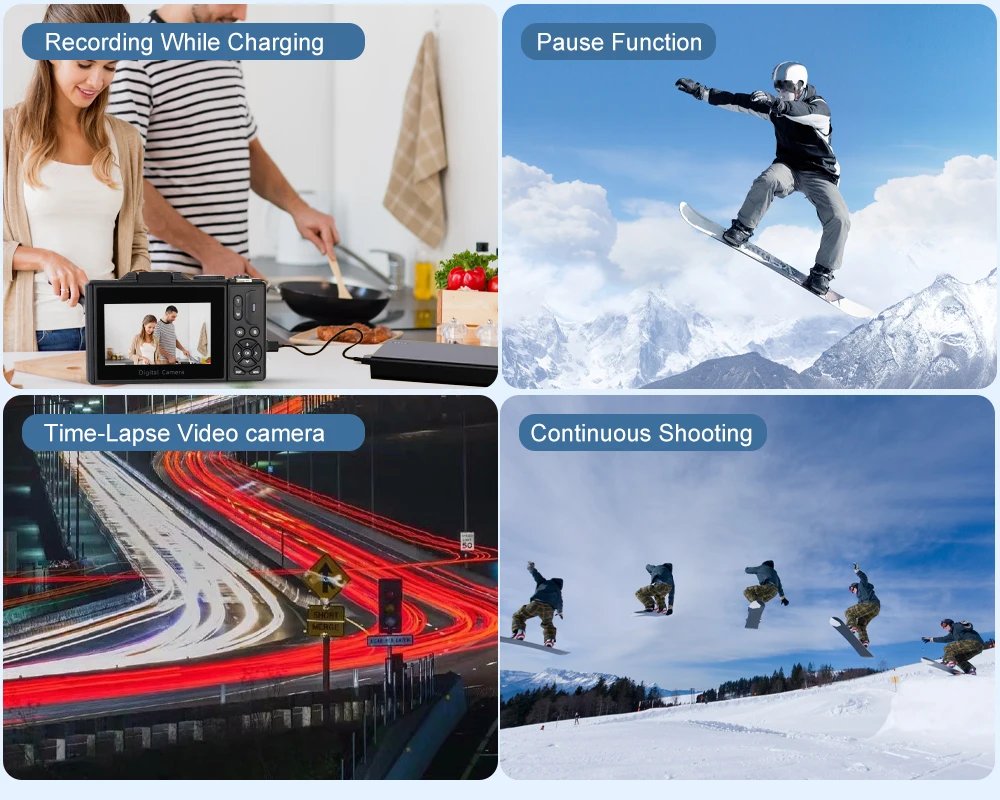 Compact Digital Photography Camera 5K 18X Digital Zoom Vintage Vlog Video Recorder YouTube 180° Flip Screen Selfile WiFi Web Cam