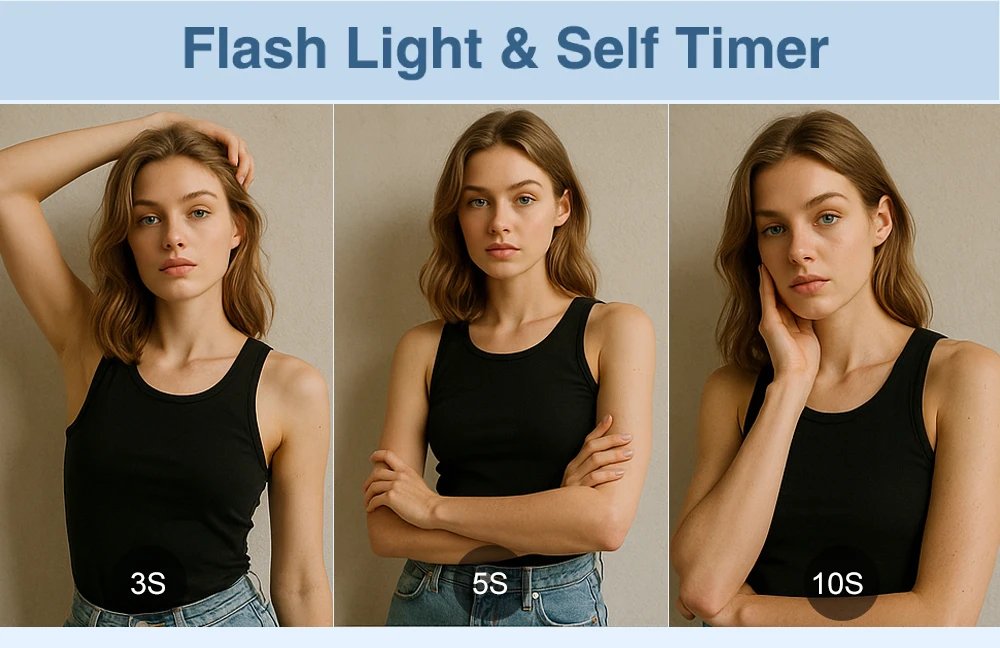 Compact Digital Photography Camera 5K 18X Digital Zoom Vintage Vlog Video Recorder YouTube 180° Flip Screen Selfile WiFi Web Cam