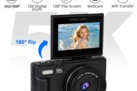 Compact Digital Photography Camera 5K 18X Digital Zoom Vintage Vlog Video Recorder YouTube 180° Flip Screen Selfile WiFi Web Cam