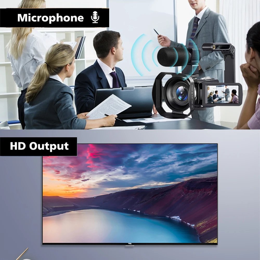 8K Digital Photography Camera 48MP Handheld DV 18X igital Zoom Camera Recorder 3'' LCD Touch Screen Portable Recording Camcorder 8K Digital Photography Camera 48MP Handheld DV 18X igital Zoom Camera Recorder 3'' LCD Touch Screen Portable Recording Camcorder