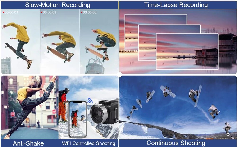 8K Digital Photography Camera 48MP Handheld DV 18X igital Zoom Camera Recorder 3'' LCD Touch Screen Portable Recording Camcorder 8K Digital Photography Camera 48MP Handheld DV 18X igital Zoom Camera Recorder 3'' LCD Touch Screen Portable Recording Camcorder