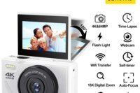 64MP Digital Photography Camera 3.0" Flip Screen WIFI 18X Digital Zoom 4K Vintage Vlog Video Recorder YouTube Webcam Cameras