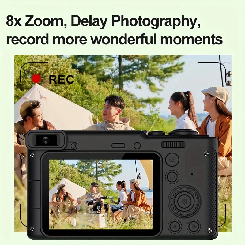 Portable Digital Camera CCD High Definition Autofocus 8X Zoom Video Camcorder Student Party DSLR for kids Beginner Camera - Image 3