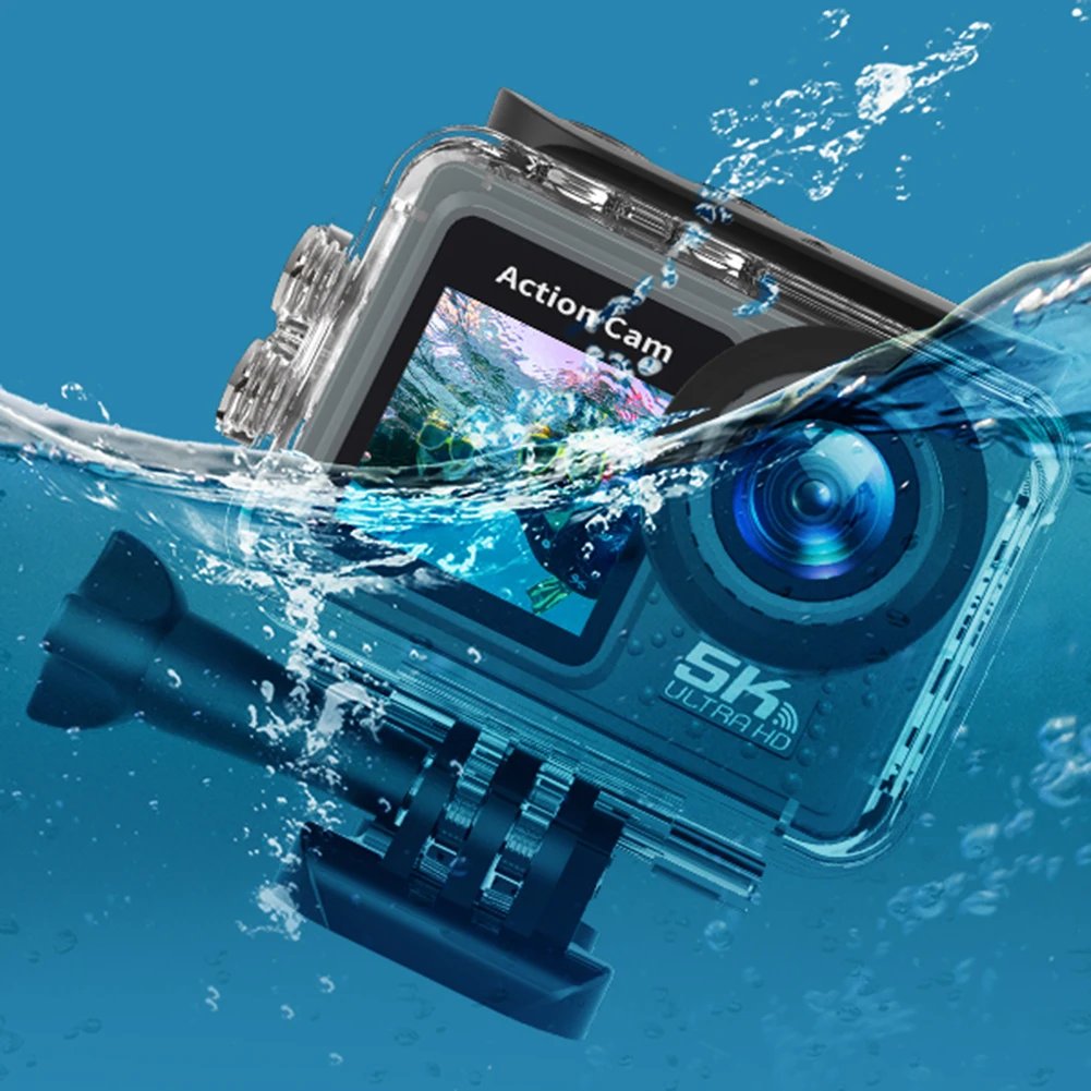 5K 4K 60FPS Action Camera 170° Wide Angle WIFI Outdoor Cycling Camera 30m Waterproof Diving Mini DV Camera with Remote Control