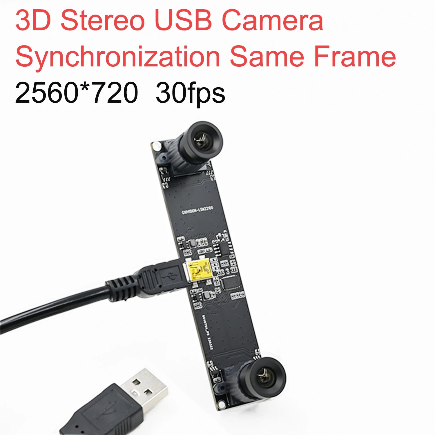 3D USB Camera Module1080P With Dual Lens 2MP,3840x1080 30fps,Synchronous Same Frame, IMX307,Drive Free, For Modeling /Face Recog 3D USB Camera Module1080P With Dual Lens 2MP,3840x1080 30fps,Synchronous Same Frame, IMX307,Drive Free, For Modeling /Face Recog