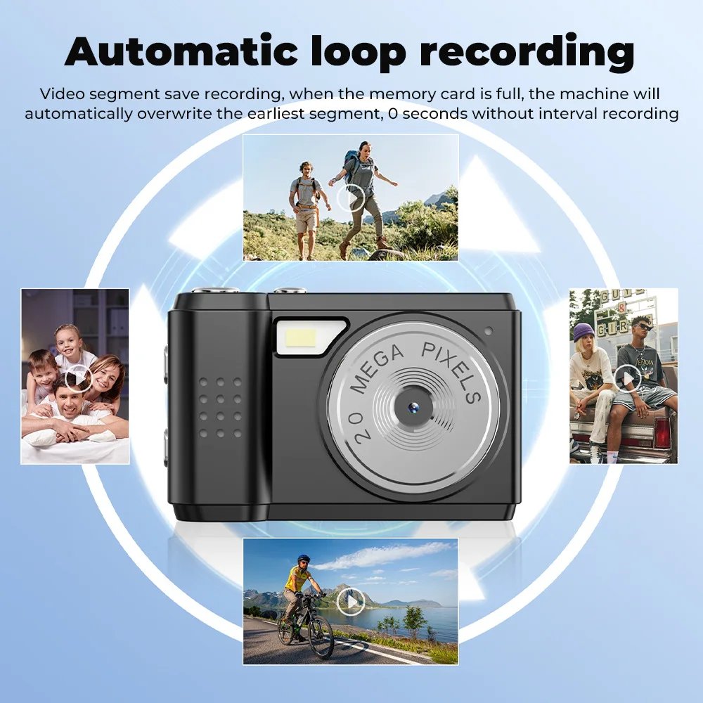 Mini Camera Mini Digital Video Camera 1080P Camcorder Built-in Battery with LCD Screen Flash for Photo Video Mini Digital Camera - Image 5