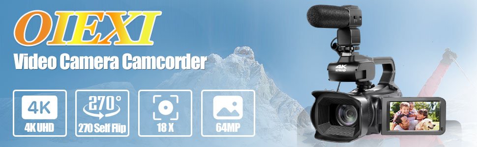 UHD 4k Video Camera Camcorder with 18X Digital Zoom,64MP Digital Camera Recorder,4.0-inch Rotating Touchscreen,64GB SD Card,Micr UHD 4k Video Camera Camcorder with 18X Digital Zoom,64MP Digital Camera Recorder,4.0-inch Rotating Touchscreen,64GB SD Card,Micr