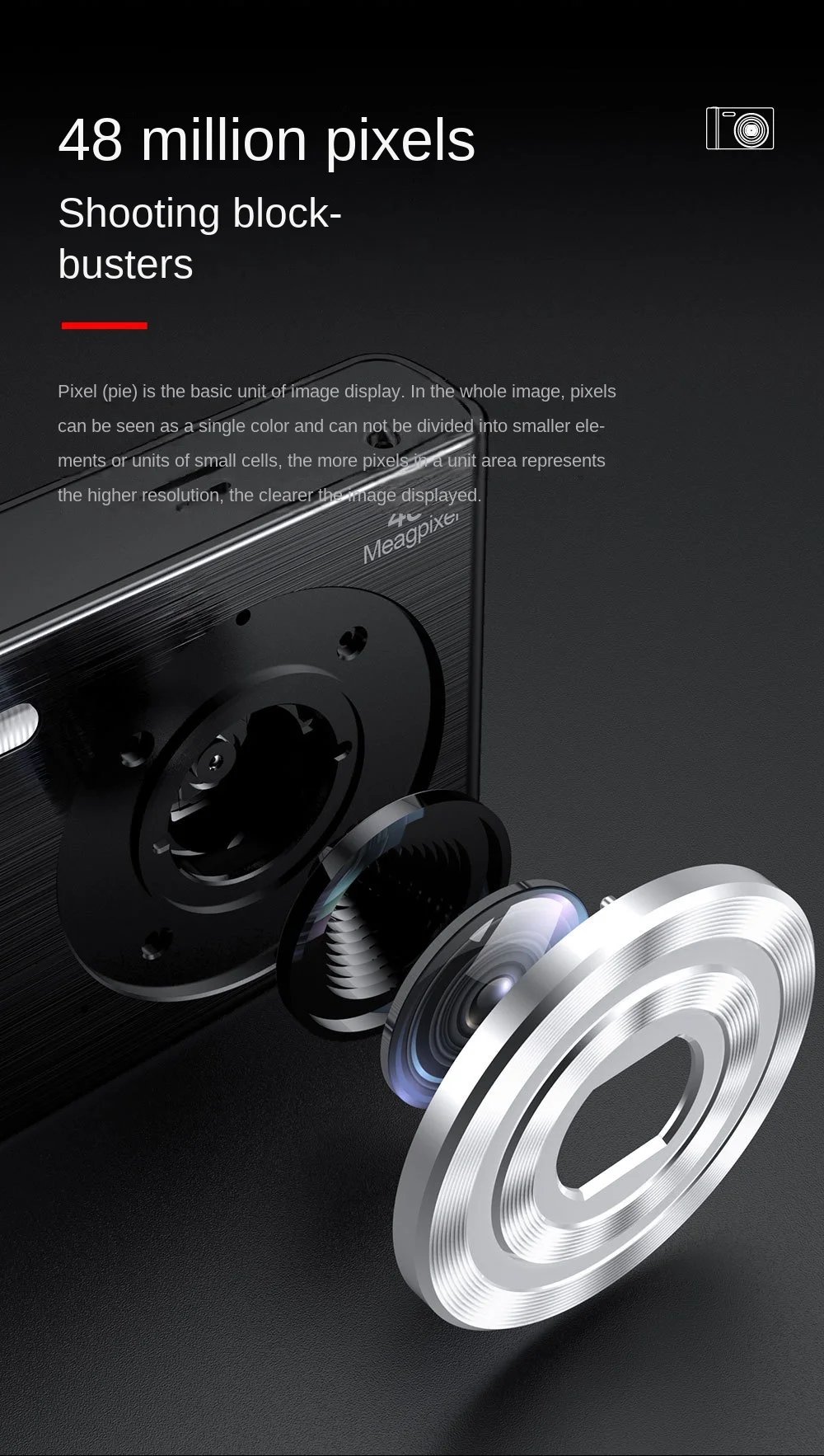 Protable 4K Digital Camera Video Camcorder 48MP 2.4 Inch IPS Screen Auto Focus 16X Digital Zoom Anti-shake Detect Smile Capture