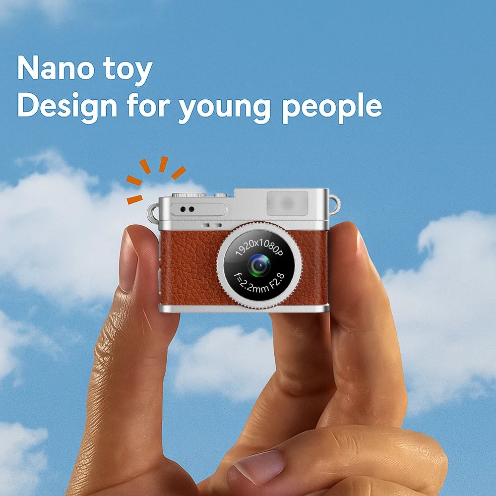 Ourlife Digital Camera 1080P CCD Mini Cam with Screen Indoor Outdoor Sports Portable Vintage Very Small Camcorder Video Recorder - Image 3