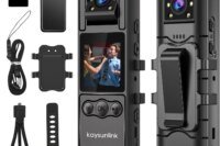 128GB Body Camera with Audio and Video Recording HD 1080P BodyCam 6HR Battery IR Cut Auto Night Vision Body Worn Camcorder