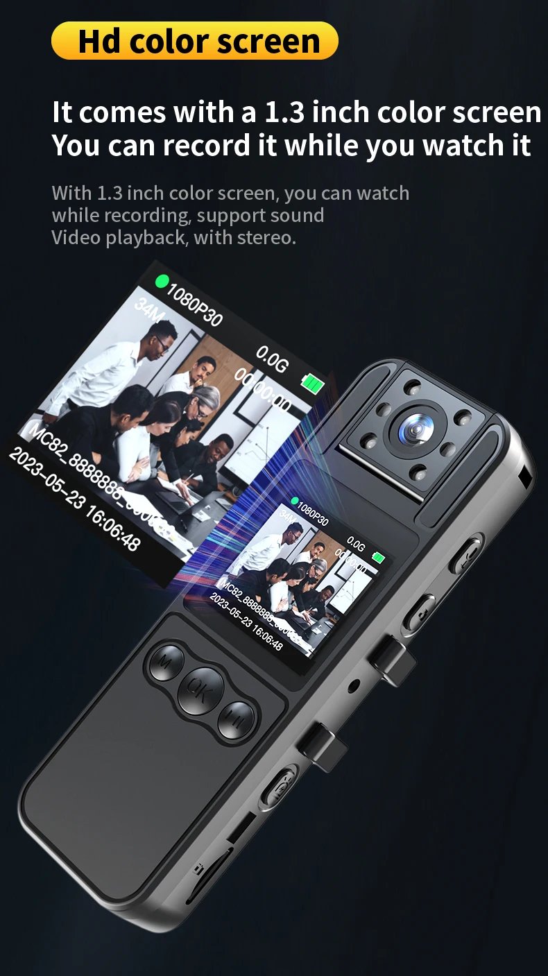 128GB Body Camera with Audio and Video Recording HD 1080P BodyCam 6HR Battery IR Cut Auto Night Vision Body Worn Camcorder 128GB Body Camera with Audio and Video Recording HD 1080P BodyCam 6HR Battery IR Cut Auto Night Vision Body Worn Camcorder