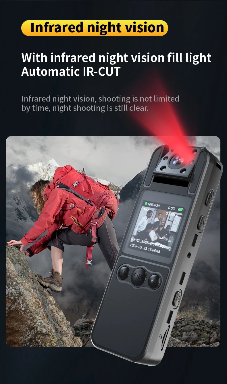 128GB Body Camera with Audio and Video Recording HD 1080P BodyCam 6HR Battery IR Cut Auto Night Vision Body Worn Camcorder 128GB Body Camera with Audio and Video Recording HD 1080P BodyCam 6HR Battery IR Cut Auto Night Vision Body Worn Camcorder