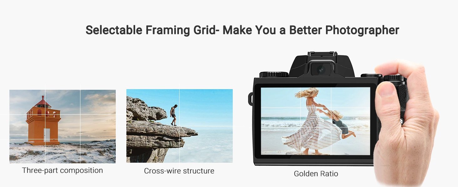 Digital Camera for Photography, 4K 64MP WiFi Vlogging Camera with Flash, Lens Hood, Front and Rear Camera, 4 Inch Touch Screen