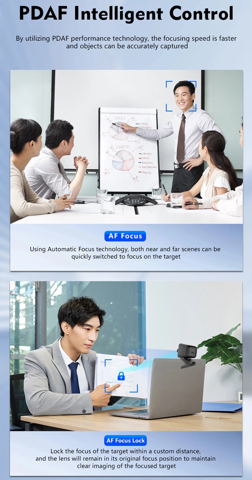 TOALLIN 4K HD Webcam Autofocus 1080P USB Web Camera with Sony Sensor, Dual Microphone FOV 81° PC Camera for YouTube Streaming