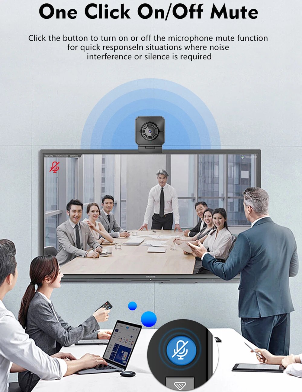 TOALLIN 4K HD Webcam Autofocus 1080P USB Web Camera with Sony Sensor, Dual Microphone FOV 81° PC Camera for YouTube Streaming