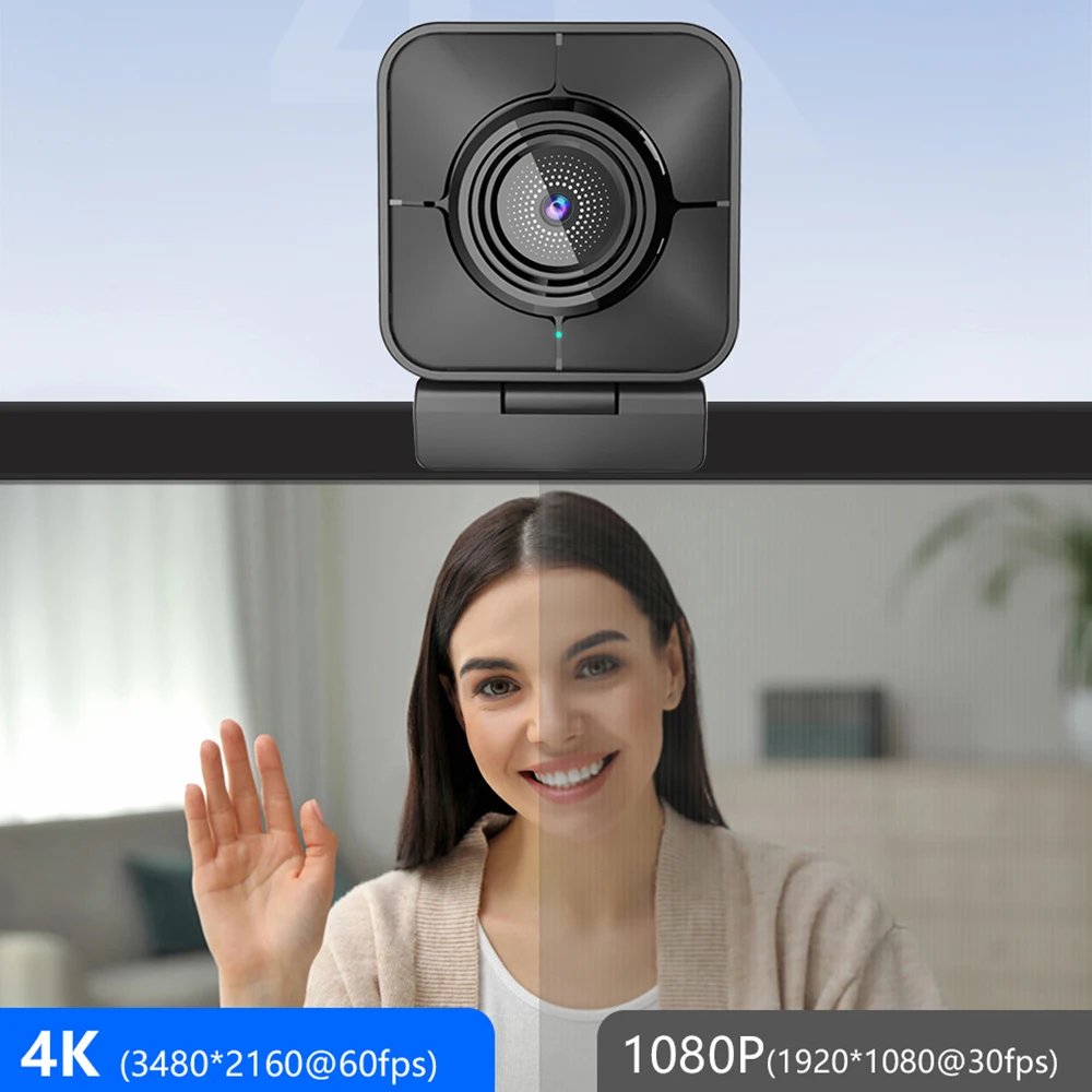 TOALLIN 4K HD Webcam Autofocus 1080P USB Web Camera with Sony Sensor, Dual Microphone FOV 81° PC Camera for YouTube Streaming