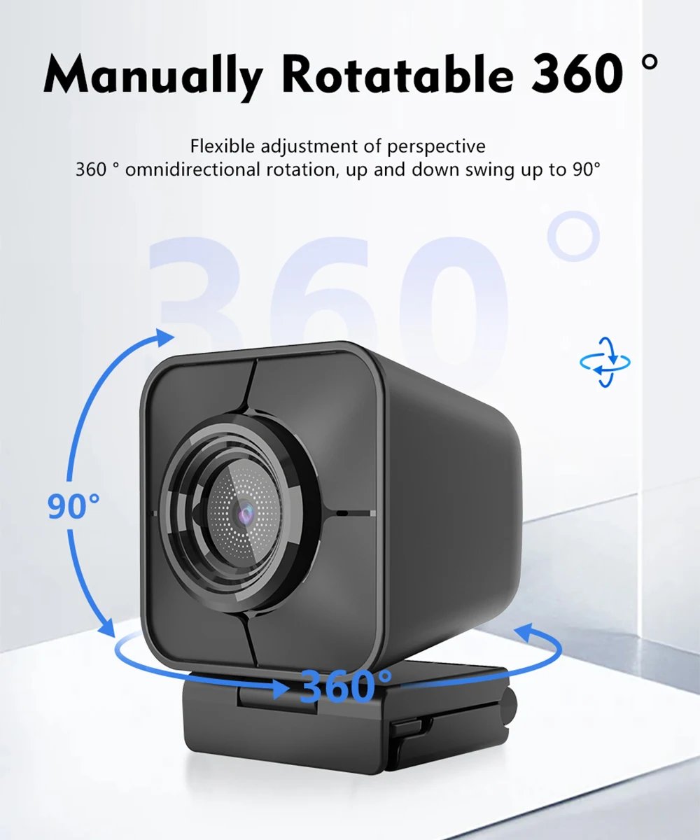 TOALLIN 4K HD Webcam Autofocus 1080P USB Web Camera with Sony Sensor, Dual Microphone FOV 81° PC Camera for YouTube Streaming