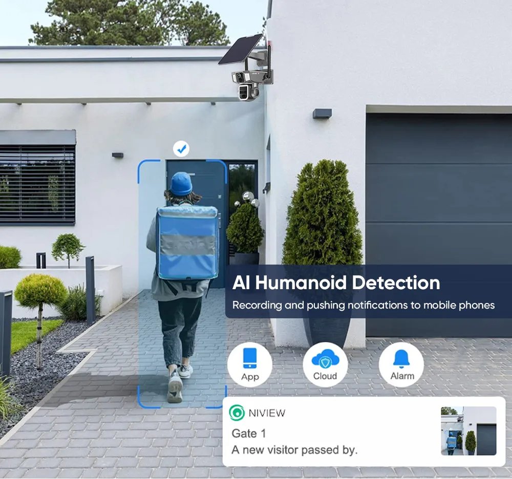 LS VISION 4G/WiFi 2 In 1 Solar Secutrity Camera Outdoor Dual Screen 4K 10x Zoom Dual PIR Auto Tracking CCTV Wireless waterproof 