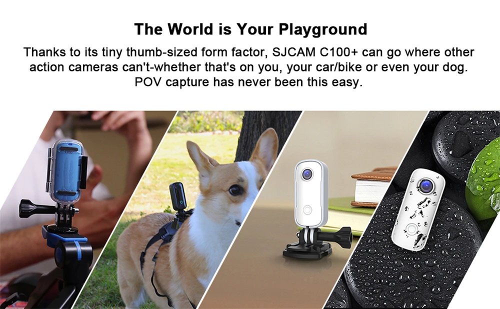 SJCAM C100 Plus Action Camera 4K 30M Waterproof 2.4G WiFi Action Sport action cam EIS bicycle helmet motorcycles SJCAM C100 Plus Action Camera 4K 30M Waterproof 2.4G WiFi Action Sport action cam EIS bicycle helmet motorcycles