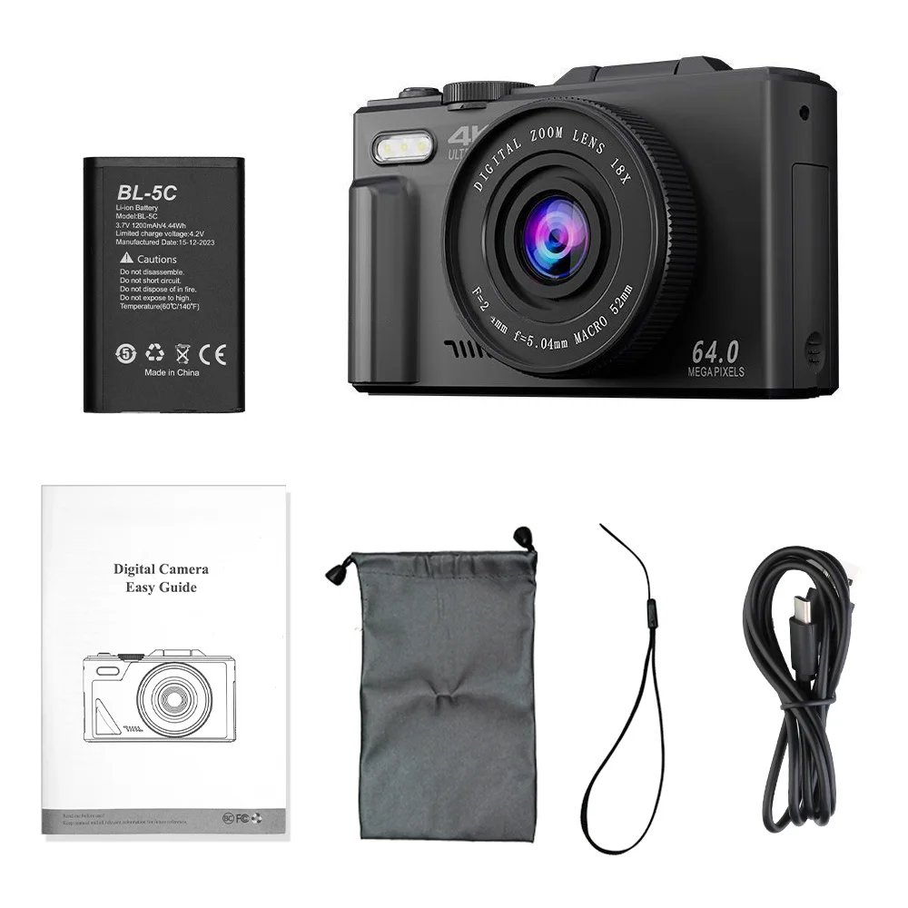 4K Digital Camera 64MP 3.0 Inch Rotatable Screen 18X Digital Zoom WiFi Vlog Camcorder Retro Video Recorder YouTub Webcam Cameras 4K Digital Camera 64MP 3.0 Inch Rotatable Screen 18X Digital Zoom WiFi Vlog Camcorder Retro Video Recorder YouTub Webcam Cameras