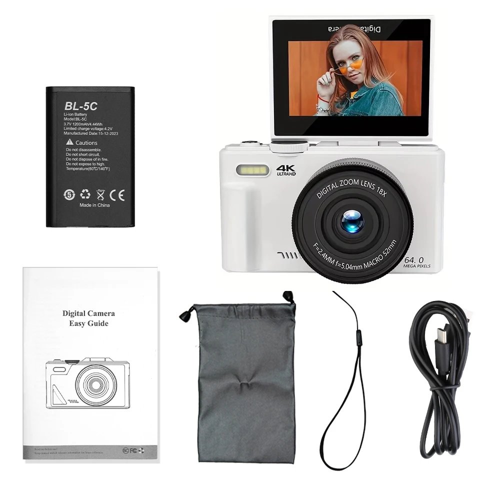 4K Digital Camera 64MP 3.0 Inch Rotatable Screen 18X Digital Zoom WiFi Vlog Camcorder Retro Video Recorder YouTub Webcam Cameras 4K Digital Camera 64MP 3.0 Inch Rotatable Screen 18X Digital Zoom WiFi Vlog Camcorder Retro Video Recorder YouTub Webcam Cameras