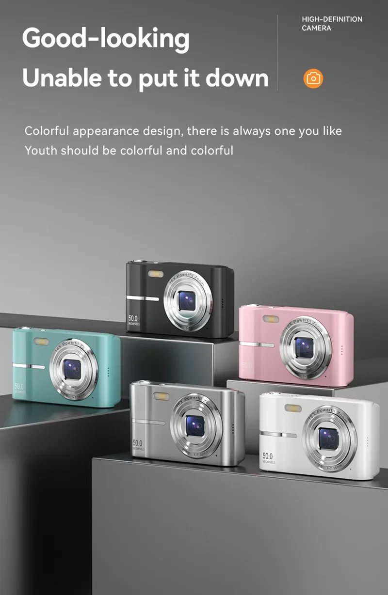 Xiaomi 4K Digital Camera 50MP 16X Student Camera Outdoor Anti-Shake Digital Video Camera Flash Video Recorder Small Video Camera Xiaomi 4K Digital Camera 50MP 16X Student Camera Outdoor Anti-Shake Digital Video Camera Flash Video Recorder Small Video Camera