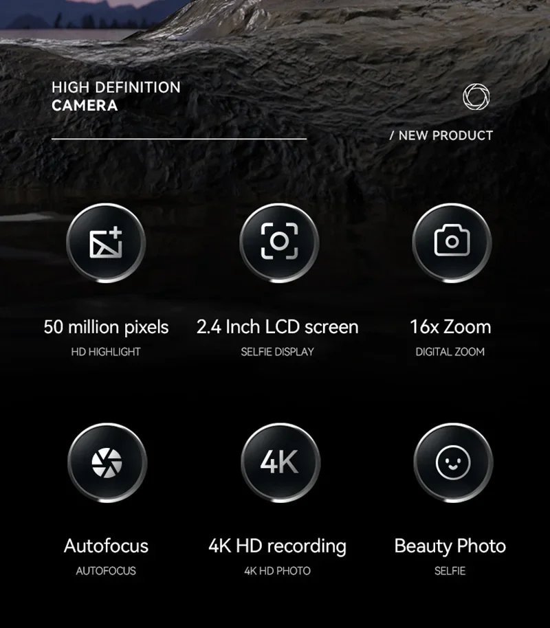 Xiaomi 4K Digital Camera 50MP 16X Student Camera Outdoor Anti-Shake Digital Video Camera Flash Video Recorder Small Video Camera Xiaomi 4K Digital Camera 50MP 16X Student Camera Outdoor Anti-Shake Digital Video Camera Flash Video Recorder Small Video Camera