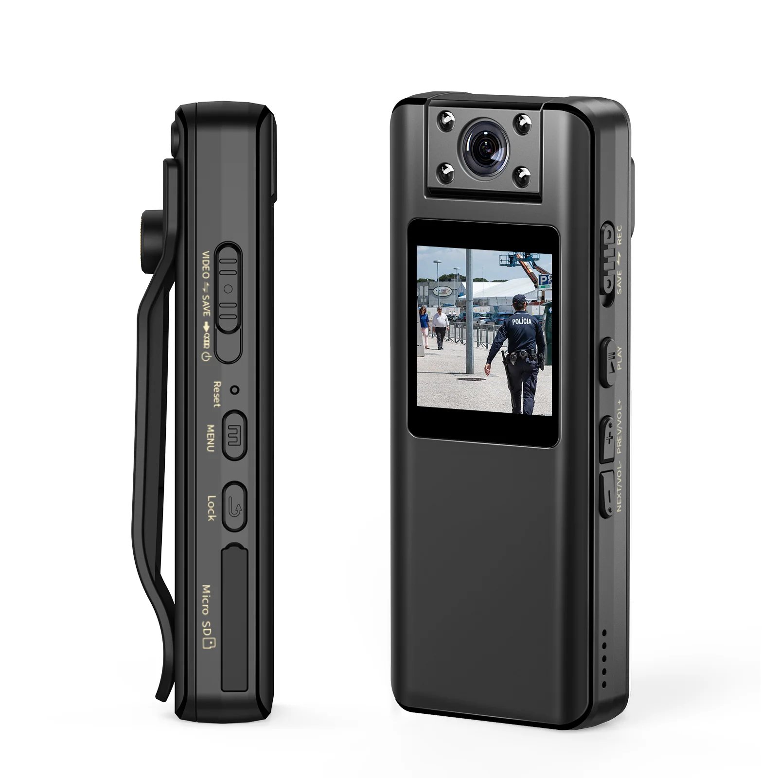 BOBLOV A22 Digital Mini Body Camera 1080P Sports DV HD Screen Magnetic Night Vision Small Camera Nanny Camcorder Police