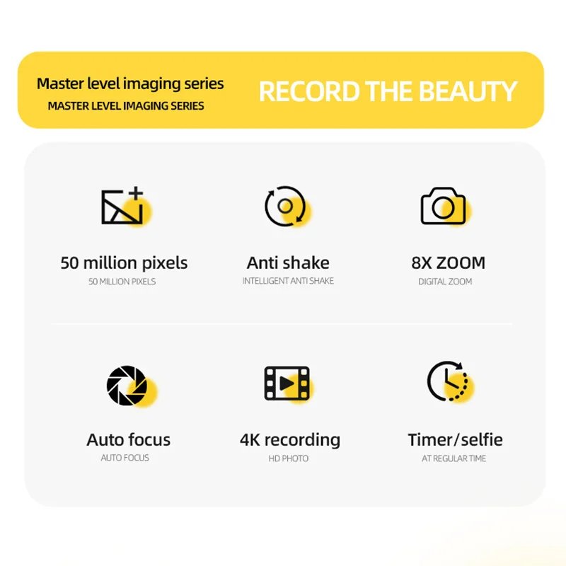 4K Retro CCD Portable Digital Camera Entry-level Camera Dual Camera Flash 50 Million Pixels Auto Focus Intelligent Anti-shakeNew 4K Retro CCD Portable Digital Camera Entry-level Camera Dual Camera Flash 50 Million Pixels Auto Focus Intelligent Anti-shakeNew