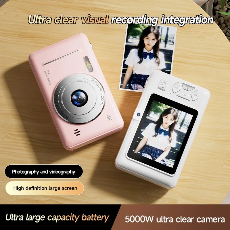 4K Retro CCD Portable Digital Camera Entry-level Camera Dual Camera Flash 50 Million Pixels Auto Focus Intelligent Anti-shakeNew - Image 4