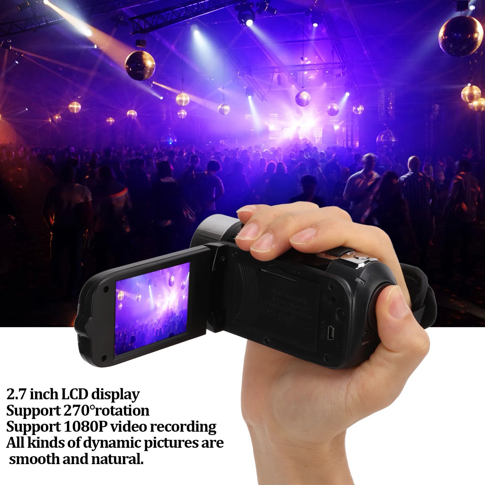 Video Camera Camcorder Handheld Camera Recorder 270° Rotation 16X Zoom 2.7inch Color Screen for Kids for Family for Gifts Video Camera Camcorder Handheld Camera Recorder 270° Rotation 16X Zoom 2.7inch Color Screen for Kids for Family for Gifts