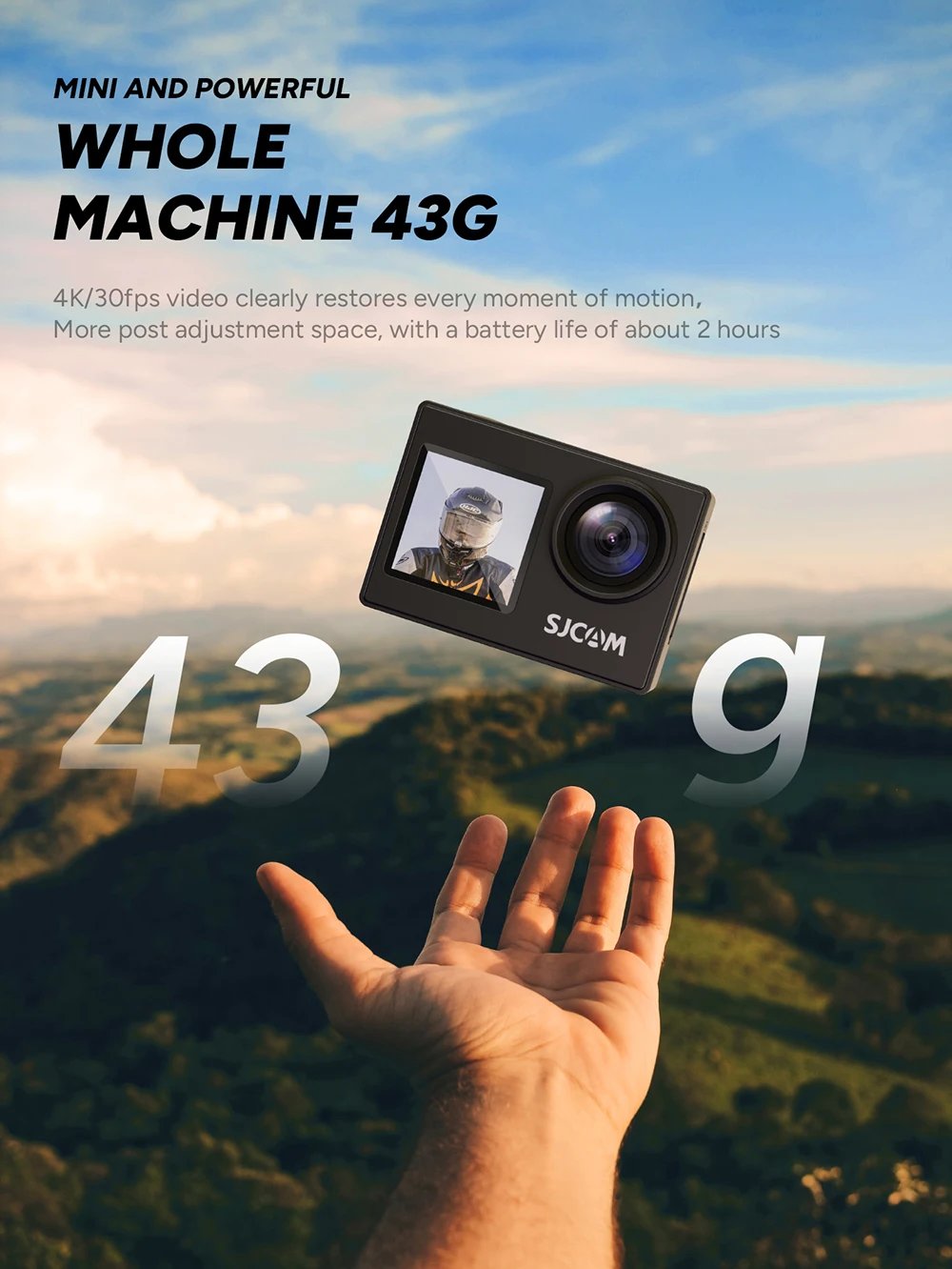 SJCAM SJ4000 Dual Screen 4K Action Camera 30M Waterproof Anti-Shake HD Sports Video Action Cameras Motorcycle Bicycle Helmet SJCAM SJ4000 Dual Screen 4K Action Camera 30M Waterproof Anti-Shake HD Sports Video Action Cameras Motorcycle Bicycle Helmet