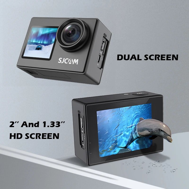 SJCAM SJ4000 Dual Screen 4K Action Camera 30M Waterproof Anti-Shake HD Sports Video Action Cameras Motorcycle Bicycle Helmet - Image 6