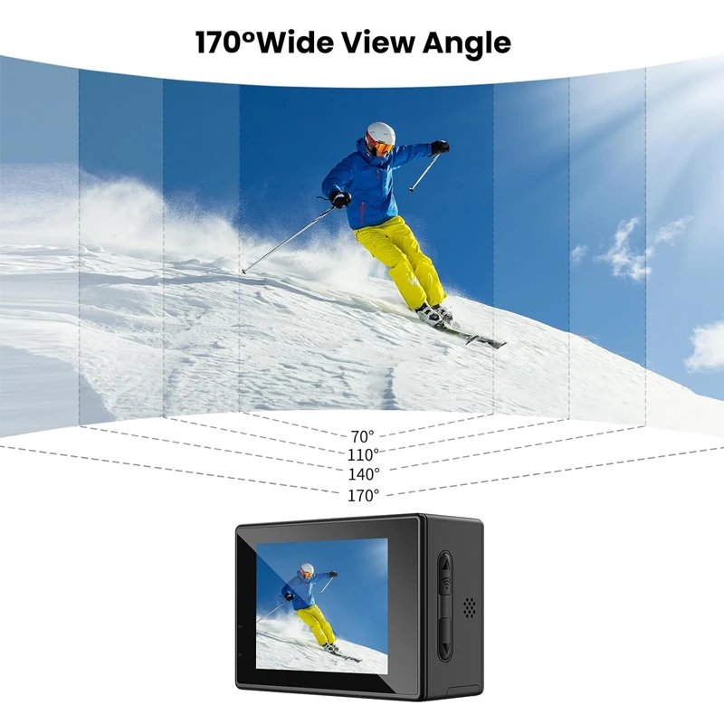 SJCAM SJ4000 Dual Screen 4K Action Camera 30M Waterproof Anti-Shake HD Sports Video Action Cameras Motorcycle Bicycle Helmet - Image 3