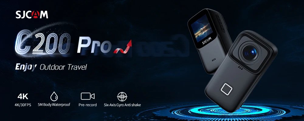 SJCAM C110 4K Action Camera with 135° Wide Angle f/2.0 Lens EIS Stabilization 1500MP Photos 200Min Battery 30M Waterproof Case