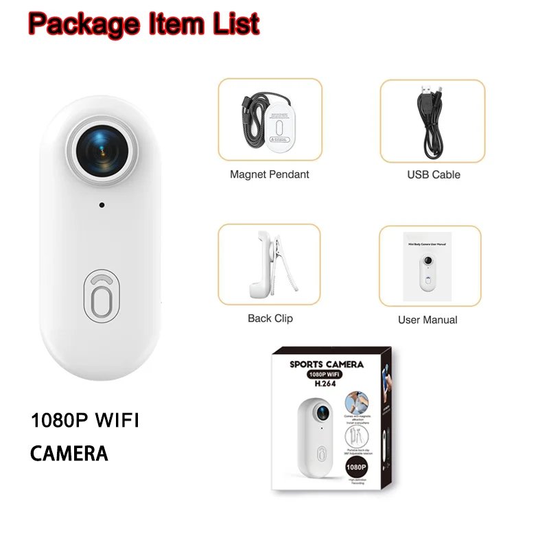 4K UHD Small Vlog Wireless Camera Home Photography Super Mini WiFi Recorder Action Cam Compatible Portable Electronic Gadgets - Image 5