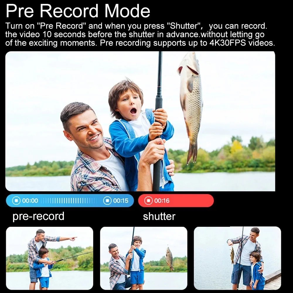 Action Camera 5K 4K60FPS EIS 48MP Wi-Fi Dual Screen 170D 8X Zoom Pre Record 30M Waterproof Sport Camera With Sony IMX576 Lens Action Camera 5K 4K60FPS EIS 48MP Wi-Fi Dual Screen 170D 8X Zoom Pre Record 30M Waterproof Sport Camera With Sony IMX576 Lens