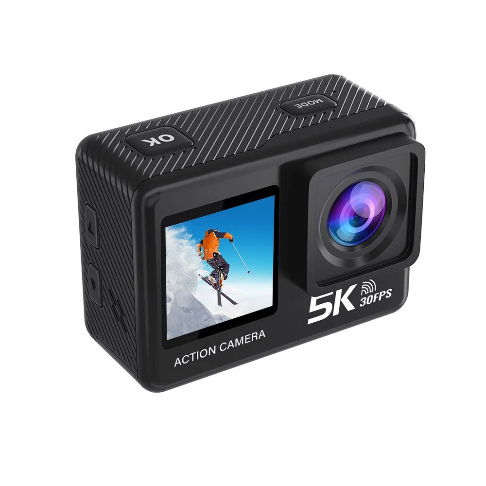 Action Camera 5K 4K60FPS EIS 48MP Wi-Fi Dual Screen 170D 8X Zoom Pre Record 30M Waterproof Sport Camera With Sony IMX576 Lens Action Camera 5K 4K60FPS EIS 48MP Wi-Fi Dual Screen 170D 8X Zoom Pre Record 30M Waterproof Sport Camera With Sony IMX576 Lens