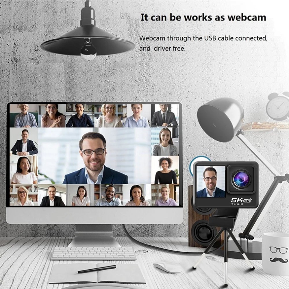 Action Camera 5K 4K60FPS EIS 48MP Wi-Fi Dual Screen 170D 8X Zoom Pre Record 30M Waterproof Sport Camera With Sony IMX576 Lens Action Camera 5K 4K60FPS EIS 48MP Wi-Fi Dual Screen 170D 8X Zoom Pre Record 30M Waterproof Sport Camera With Sony IMX576 Lens