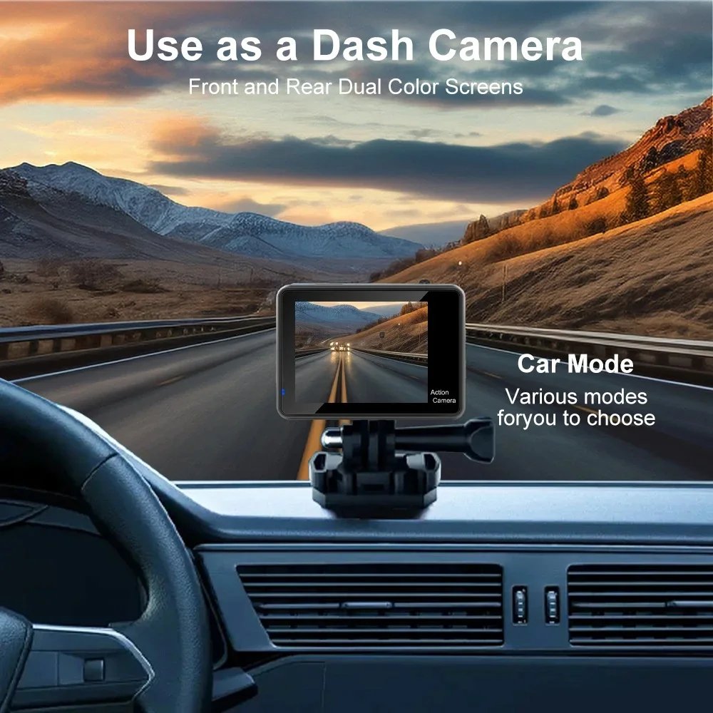 Action Camera 5K 4K60FPS EIS 48MP Wi-Fi Dual Screen 170D 8X Zoom Pre Record 30M Waterproof Sport Camera With Sony IMX576 Lens Action Camera 5K 4K60FPS EIS 48MP Wi-Fi Dual Screen 170D 8X Zoom Pre Record 30M Waterproof Sport Camera With Sony IMX576 Lens